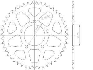 Supersprox Alumiini takaratas RAL-7092:46 Musta