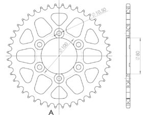 Supersprox Alumiini takaratas RAL-7096:44 Kulta