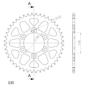 Supersprox Alumiini takaratas RAL-7096:44 Kulta