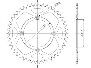 Supersprox Alumiini takaratas RAL-720:46 Musta