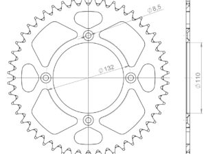 Supersprox Alumiini takaratas RAL-720:48 Musta