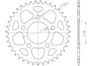 Supersprox Alumiini takaratas RAL-728:39 Musta
