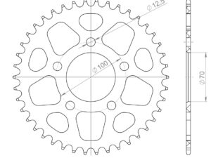 Supersprox Alumiini takaratas RAL-728:42 Musta