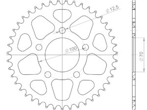 Supersprox Alumiini takaratas RAL-728:43 Musta