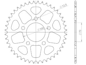 Supersprox Alumiini takaratas RAL-728:44 Musta