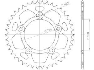 Supersprox Alumiini takaratas RAL-743:38 Musta