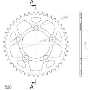 Supersprox Alumiini takaratas RAL-743:44 Musta