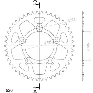 Supersprox Alumiini takaratas RAL-743:46 Musta