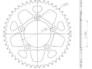 Supersprox Alumiini takaratas RAL-743:48 Musta
