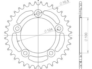 Supersprox Alumiini takaratas RAL-744:36 Musta
