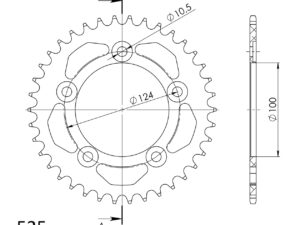 Supersprox Alumiini takaratas RAL-744:38 Musta