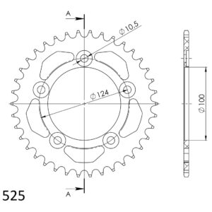 Supersprox Alumiini takaratas RAL-744:38 Musta