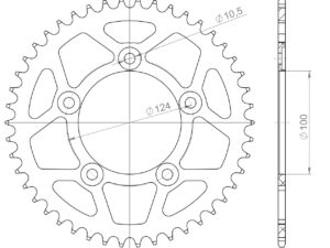 Supersprox Alumiini takaratas RAL-744:46 Musta