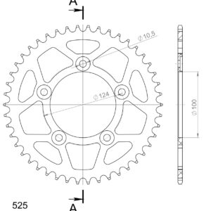 Supersprox Alumiini takaratas RAL-744:46 Musta