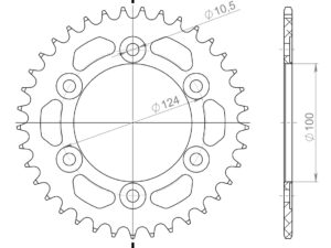 Supersprox Alumiini takaratas RAL-745:37 Musta