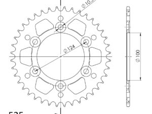 Supersprox Alumiini takaratas RAL-745:40 Musta