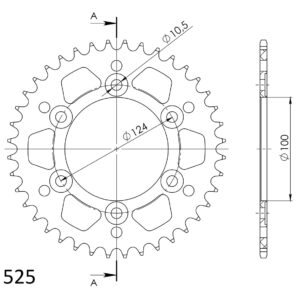 Supersprox Alumiini takaratas RAL-745:40 Musta
