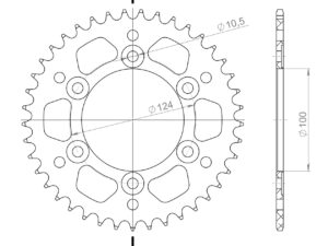 Supersprox Alumiini takaratas RAL-745:41 Musta