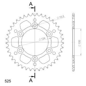 Supersprox Alumiini takaratas RAL-745:41 Musta