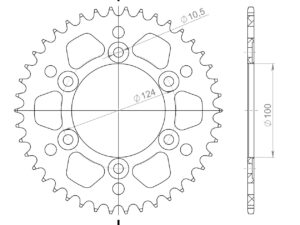 Supersprox Alumiini takaratas RAL-745:42 Musta