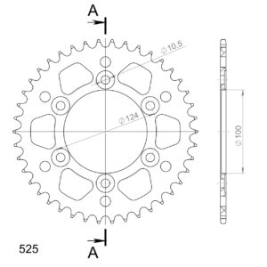 Supersprox Alumiini takaratas RAL-745:42 Musta