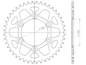 Supersprox Alumiini takaratas RAL-745:43 Musta