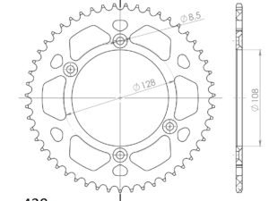 Supersprox Alumiini takaratas RAL-797:51 Musta
