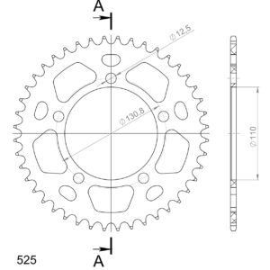 Supersprox Alumiini takaratas RAL-7:44 Punainen