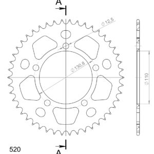 Supersprox Alumiini takaratas RAL-7_520:46 Punainen