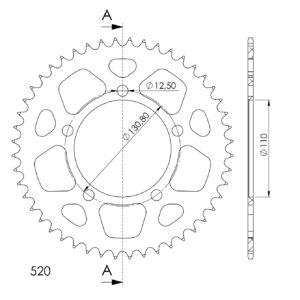 Supersprox Alumiini takaratas RAL-7_520:48 Punainen