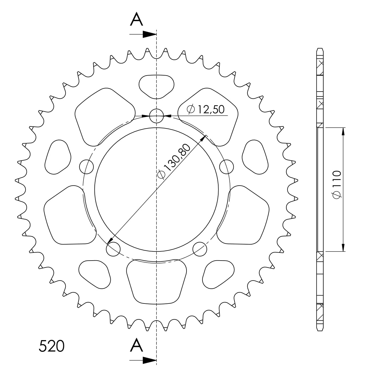 Supersprox Alumiini takaratas RAL-7_520:48 Punainen