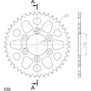 Supersprox Alumiini takaratas RAL-816:44 Musta