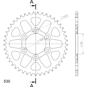 Supersprox Alumiini takaratas RAL-816:45 Musta
