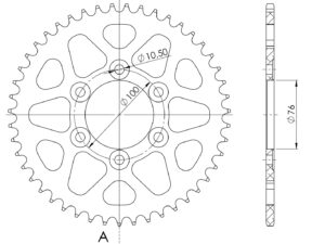 Supersprox Alumiini takaratas RAL-816:46 Musta