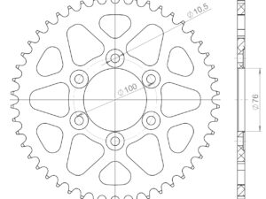 Supersprox Alumiini takaratas RAL-816:48 Musta