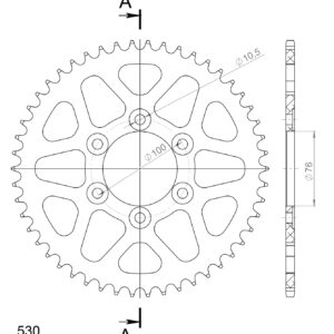 Supersprox Alumiini takaratas RAL-816:50 Musta