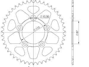 Supersprox Alumiini takaratas RAL-823:47 Hopea