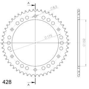 Supersprox Alu TakaratasYA WR125 Punainen 53