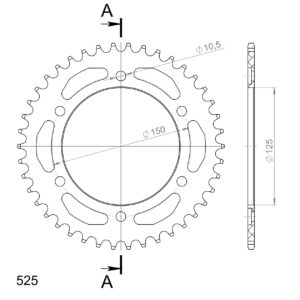 Supersprox Alumiini takaratas RAL-899:42 Musta