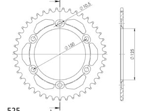 Supersprox Alumiini takaratas RAL-899:43 Musta