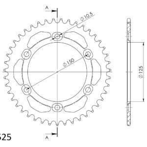 Supersprox Alumiini takaratas RAL-899:43 Musta
