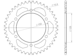 Supersprox Alumiini takaratas RAL-899:44 Musta