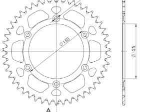 Supersprox Alumiini takaratas RAL-990:47 Kulta