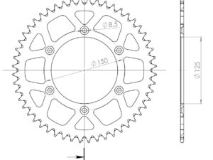 Supersprox Alumiini takaratas RAL-990:51 Kulta