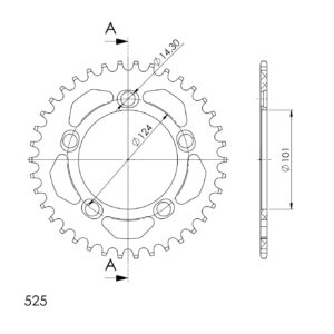 Supersprox Alumiini takaratas RAL-991:37 Oranssi