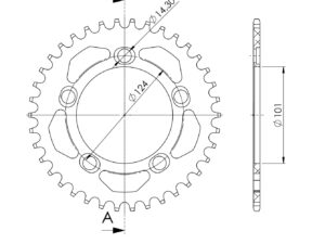 Supersprox Alumiini takaratas RAL-991:38 Oranssi