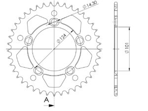 Supersprox Alumiini takaratas RAL-991:40 Oranssi