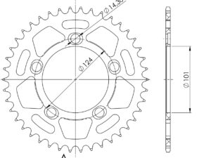 Supersprox Alumiini takaratas RAL-991:42 Oranssi