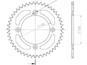 Supersprox Alumiini takaratas RAL-998:47 Kulta