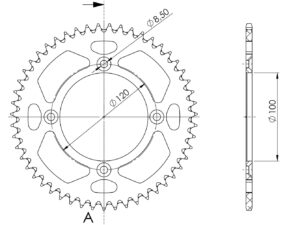 Supersprox Alumiini takaratas RAL-998:51 Kulta